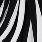 BLACK AND WHITE STRIPED DRAPED  DRESS