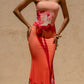 CORAL SUNSET DRESS