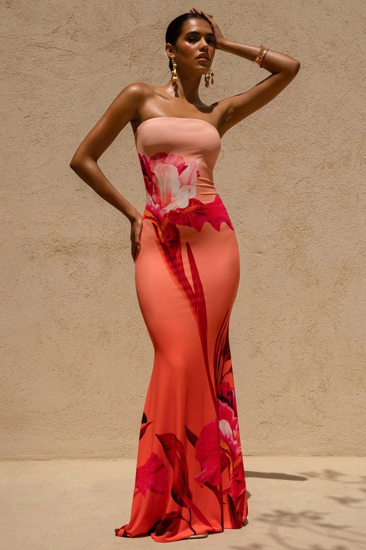 CORAL SUNSET DRESS