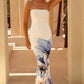 LUNA BLUE PETAL MAXI DRESS