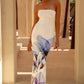 LUNA BLUE PETAL MAXI DRESS
