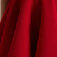 RED ONE SHOULDER BOW FLOUNCE DRESS