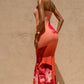 CORAL SUNSET DRESS