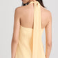 SPIRAL BUTTON BUTTER MINI DRESS