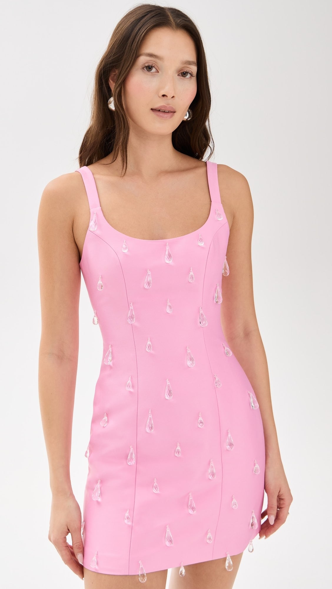 LUVIA PINK BEADED MINI DRESS