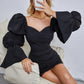 EXAGGERATED PUFF SLEEVE MINI DRESS