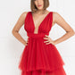 BOW KNOT RED TULLE DRESS
