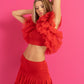 RED TULLE TOP