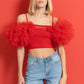 FRILL TULLE TOP