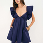 RUFFLE SLEEVE SUMMER CASUAL DRESS