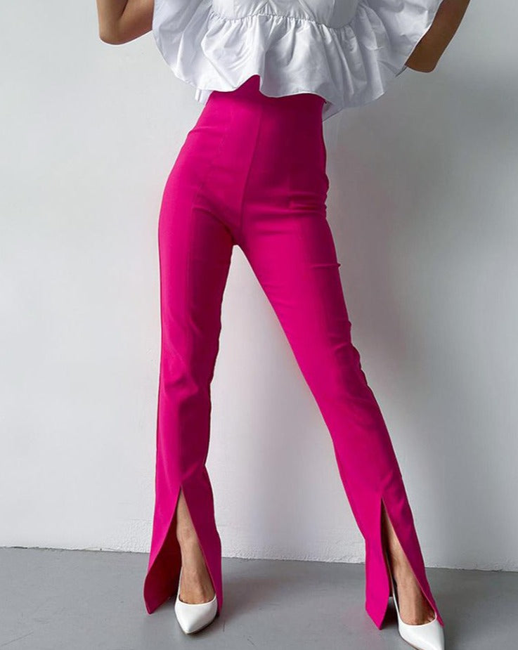 Buy Pink Trousers & Pants for Women by SELVIA Online | Ajio.com