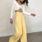 LIME YELLOW LOOSE TROUSERS