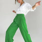 SOLID BOTTOM STRAIGHT FLARE  PANT