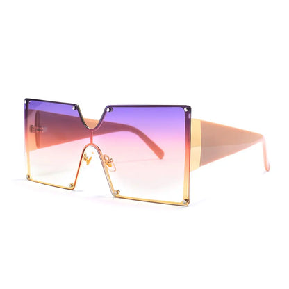 RIMLESS DUALSHADE OVERSIZED SUNGLASSES