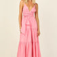 PINK WRAP AROUND WAIST TIE SUMMER DRESS