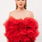 RED TULLE DRESS