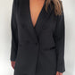 BLACK OVERALL BLAZER SUIT