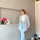 PASTEL BLUE BLAZER SUIT
