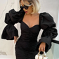 PUFF SLEEVE CHIC PENCIL DRESS